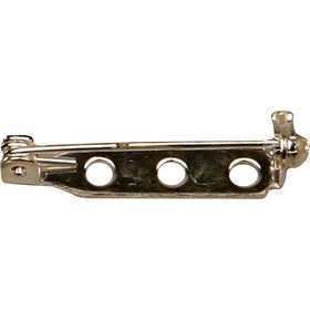 Retro spilla, L: 25 mm, placcato argento, 10 pz/ 1 conf. [HOB-600720]