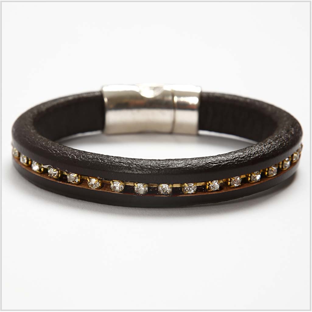 Fibbia magnetica, diam 26 mm, misura buco 10 mm, argento antico, 1 pz [HOB-60146]