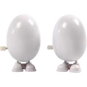 Figura meccanica, H: 7 cm, bianco, 2 pz/ 1 conf. [HOB-608160]