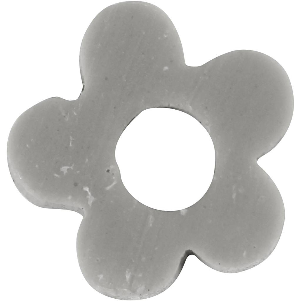 Perle in Argilla, diam 5-6 mm, misura buco 2 mm, grigio, 145 pz/ 1 conf. [HOB-61002]