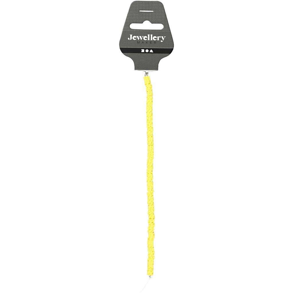Perle in Argilla, diam 5-6 mm, misura buco 2 mm, giallo, 145 pz/ 1 conf. [HOB-61005]