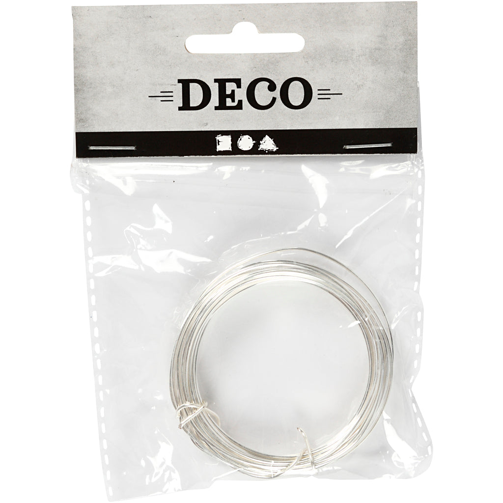 Metal wire, silver-plated, thickness 1 mm, 4 m/ 1 roll [HOB61010]