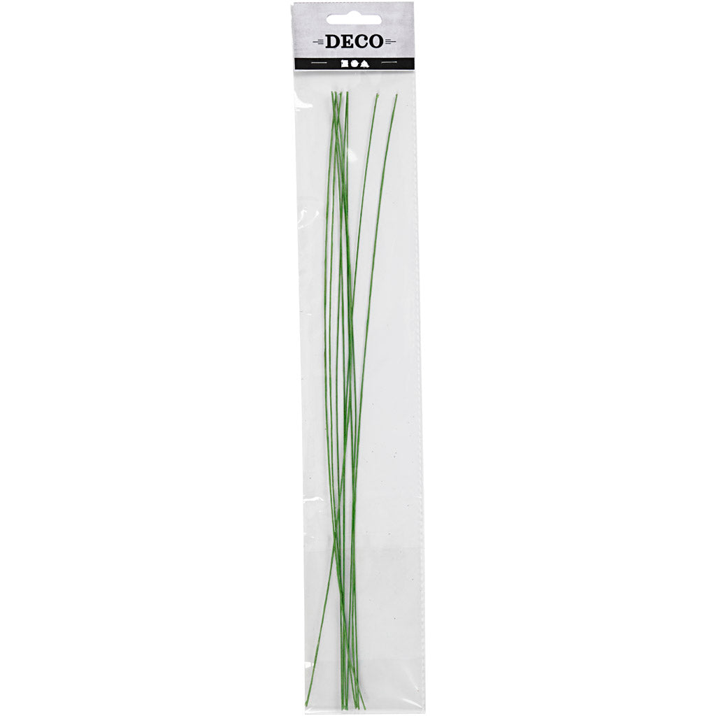 Filo stelo floreale, L: 30 cm, diam 0,6 mm, verde, 20 pz/ 1 conf. [HOB-610350]