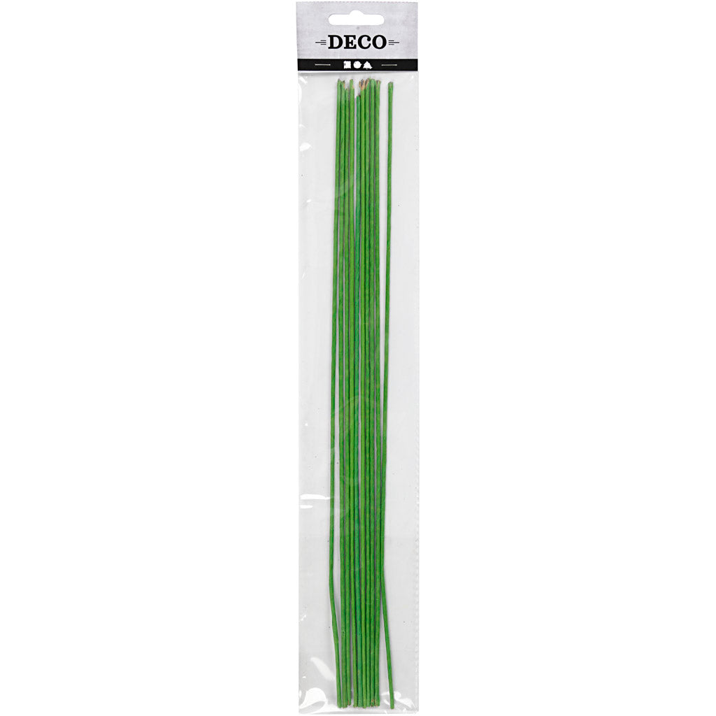 Filo stelo floreale, L: 30 cm, diam 2 mm, verde, 20 pz/ 1 conf. [HOB-610351]