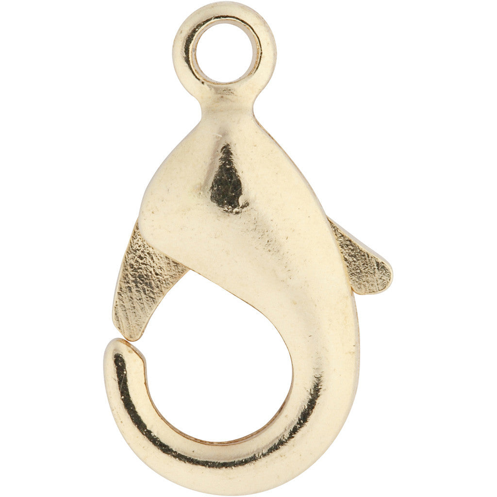 Moschettoni, L: 10,1 mm, placcato oro, 5 pz/ 1 conf. [HOB-61049]