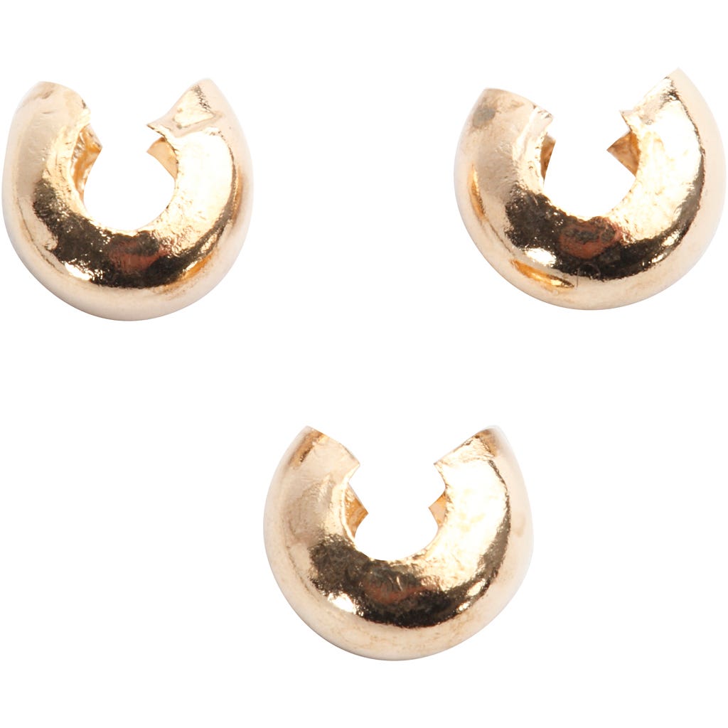 Copricollare, diam 5 mm, placcato oro, 50 pz/ 1 conf. [HOB-610630]