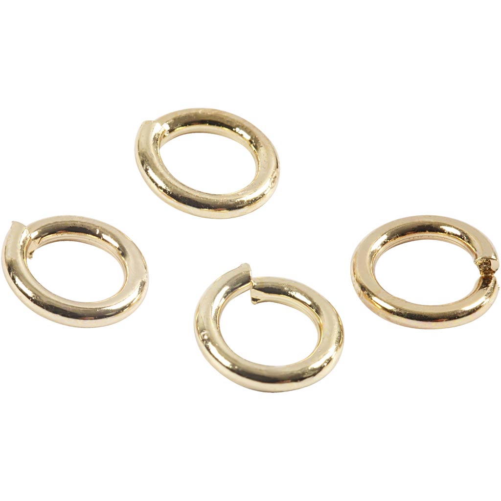 Jump Ring, thickness 0,7 mm, gold-plated, 500 pc