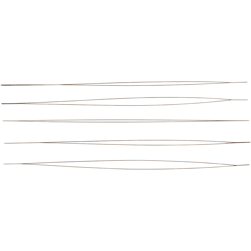 Beading Needle, L: 12 cm, thickness 0,25 mm, 5 pc