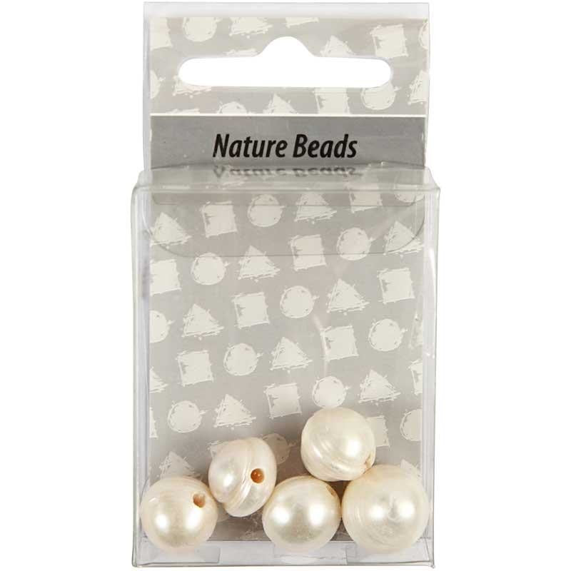 Perle d'acqua dolce, misura 9-11 mm, misura buco 2 mm, madreperla, 10 pz/ 1 conf. [HOB-631242]