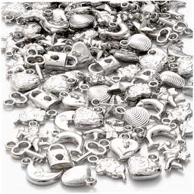 Pendenti in argento, misura 15-20 mm, misura buco 3 mm, ca. 200 pz, 80 g/ 1 conf. [HOB-63842]