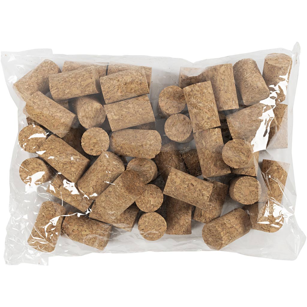 Tappi di sughero, H: 4 cm, diam 2.5 cm, misura 4x2,5 cm, 50 pz/ 1 conf. [HOB-668231]
