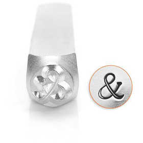 Timbro per embossing, &, L: 65 mm, misura 6 mm, 1 pz [HOB-67575]