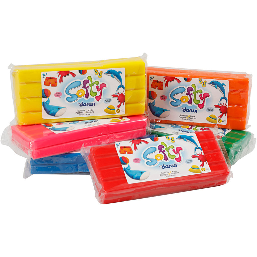 Pasta da Modellare Morbida, colori asst., 6x500 g/ 1 conf. [HOB-680495]