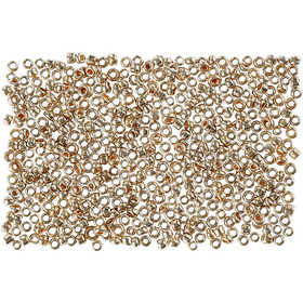 Perline rocaille, diam 1,7 mm, misura 15/0 , misura buco 0,5-0,8 mm, rosato oro, 25g/ 1 conf. [HOB-686890]