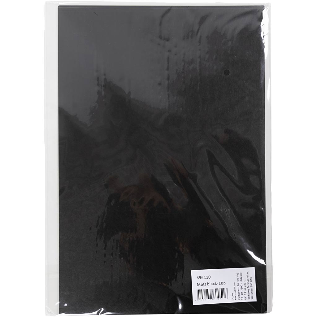 Fogli di plastica termoretraibili, A4, nero, 10 fgl./ 1 conf. [HOB-696110]
