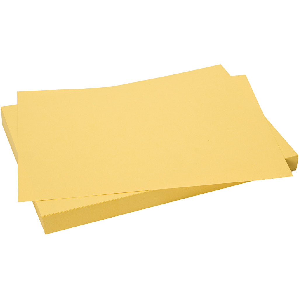Cartoncino, foglio 50x70 cm, 270 g, giallo sole, 10 fgl./ 1 conf. [HOB-540914]