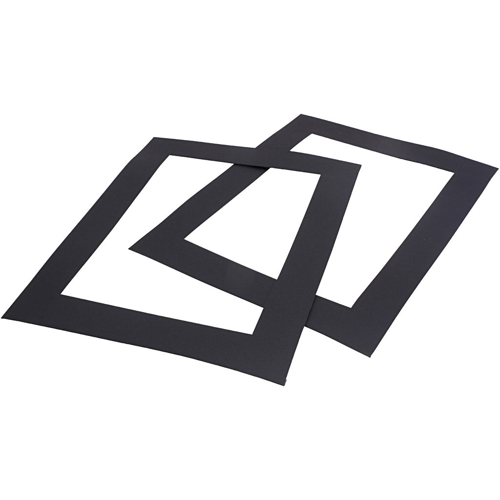 Passepartoutkehykset, A4, size 28,5x37 cm, 500 g, black, 100 pc