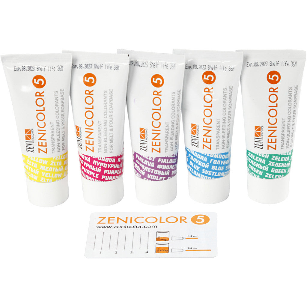Colorante per sapone, colori asst., 5x30g/ 1 conf. [HOB-70042]