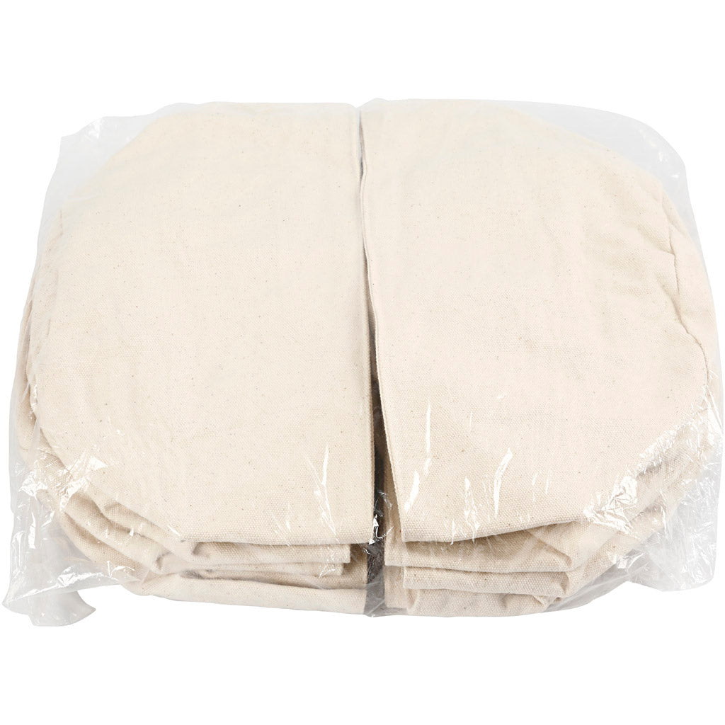 Cestini in tessuto, H: 14,5 cm, diam 20 cm, 385 g, natural chiaro, 10 pz/ 1 conf. [HOB-706123]