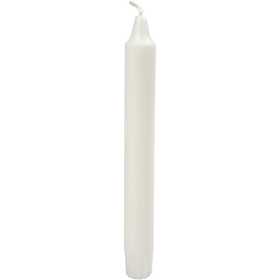 Candele lunghe, H: 20 cm, diam 23 mm, bianco, 30 pz/ 1 conf. [HOB-73632]
