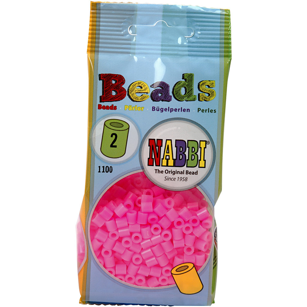 Perline a tubetto, misura 5x5 mm, misura buco 2,5 mm, medium, rosato (32222), 1100 pz/ 1 conf. [HOB-751020]