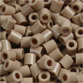 Perline a tubetto, misura 5x5 mm, misura buco 2,5 mm, medium, beige (32248), 6000 pz/ 1 conf. [HOB-751061]