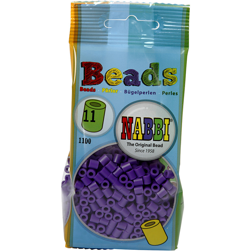 Perline a tubetto, misura 5x5 mm, misura buco 2,5 mm, medium, viola scuro (32234), 1100 pz/ 1 conf. [HOB-751110]