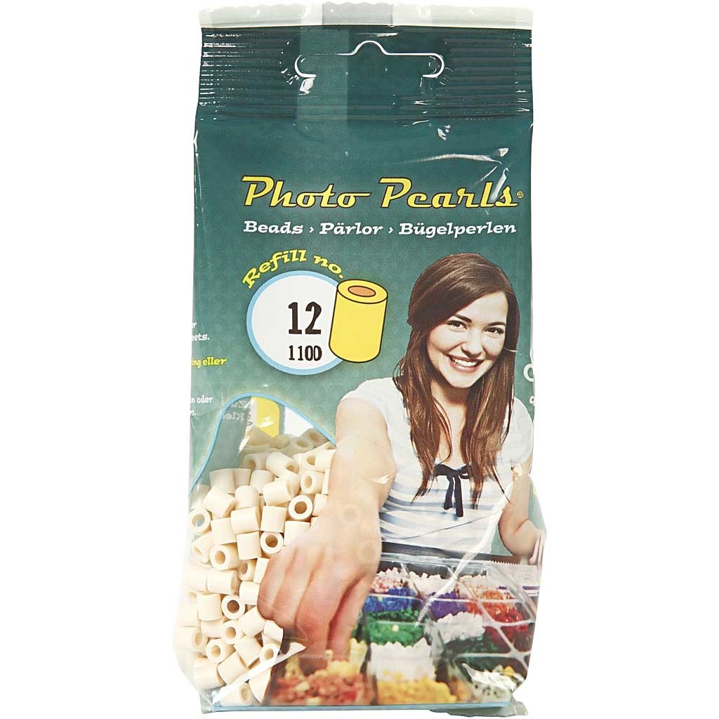 Perline a tubetto, misura 5x5 mm, misura buco 2,5 mm, medium, beige chiaro (32251), 1100 pz/ 1 conf. [HOB-751120]