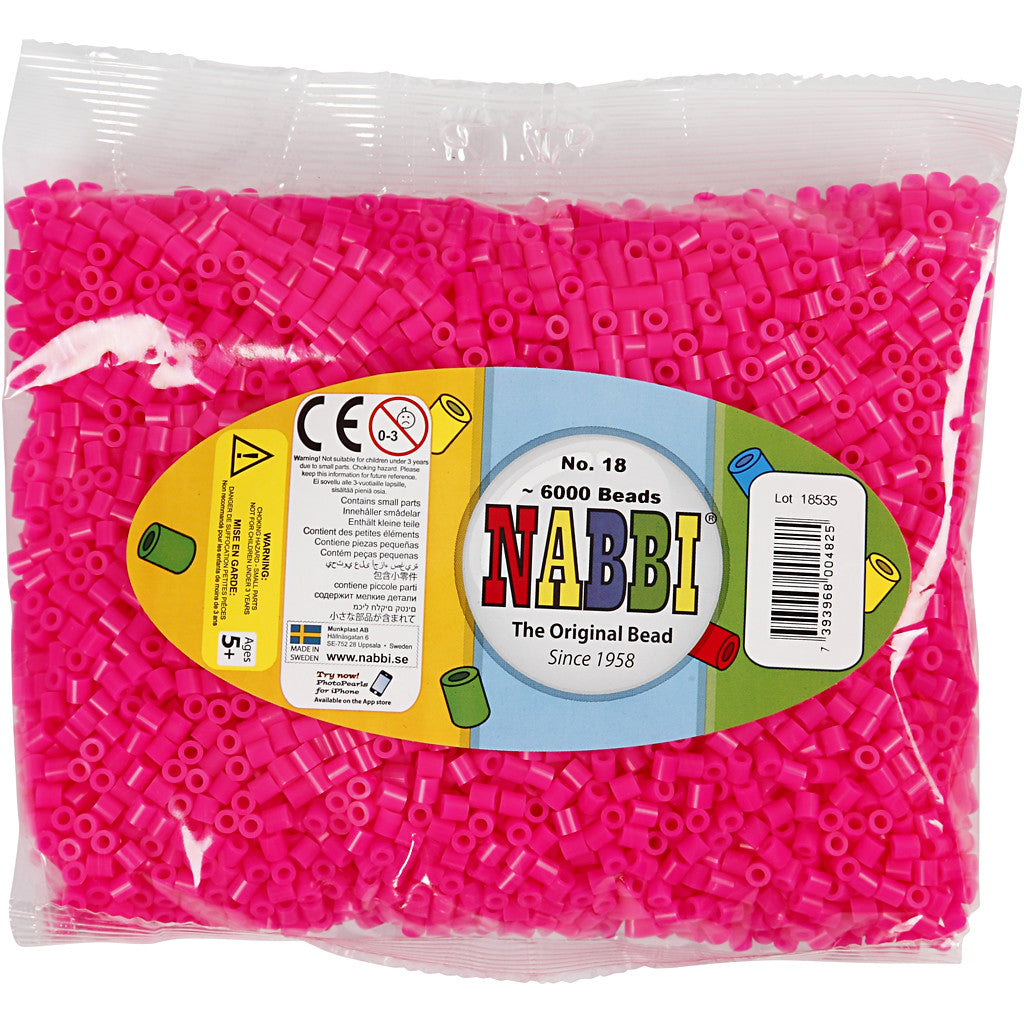 Perline a tubetto, misura 5x5 mm, misura buco 2,5 mm, medium, cerise (32258), 6000 pz/ 1 conf. [HOB-751181]