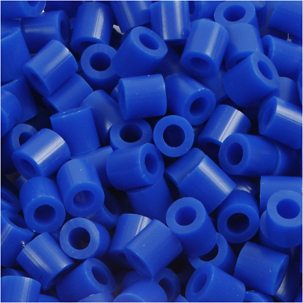 Perline a tubetto, misura 5x5 mm, misura buco 2,5 mm, medium, blu scuro (32232), 1100 pz/ 1 conf. [HOB-751210]