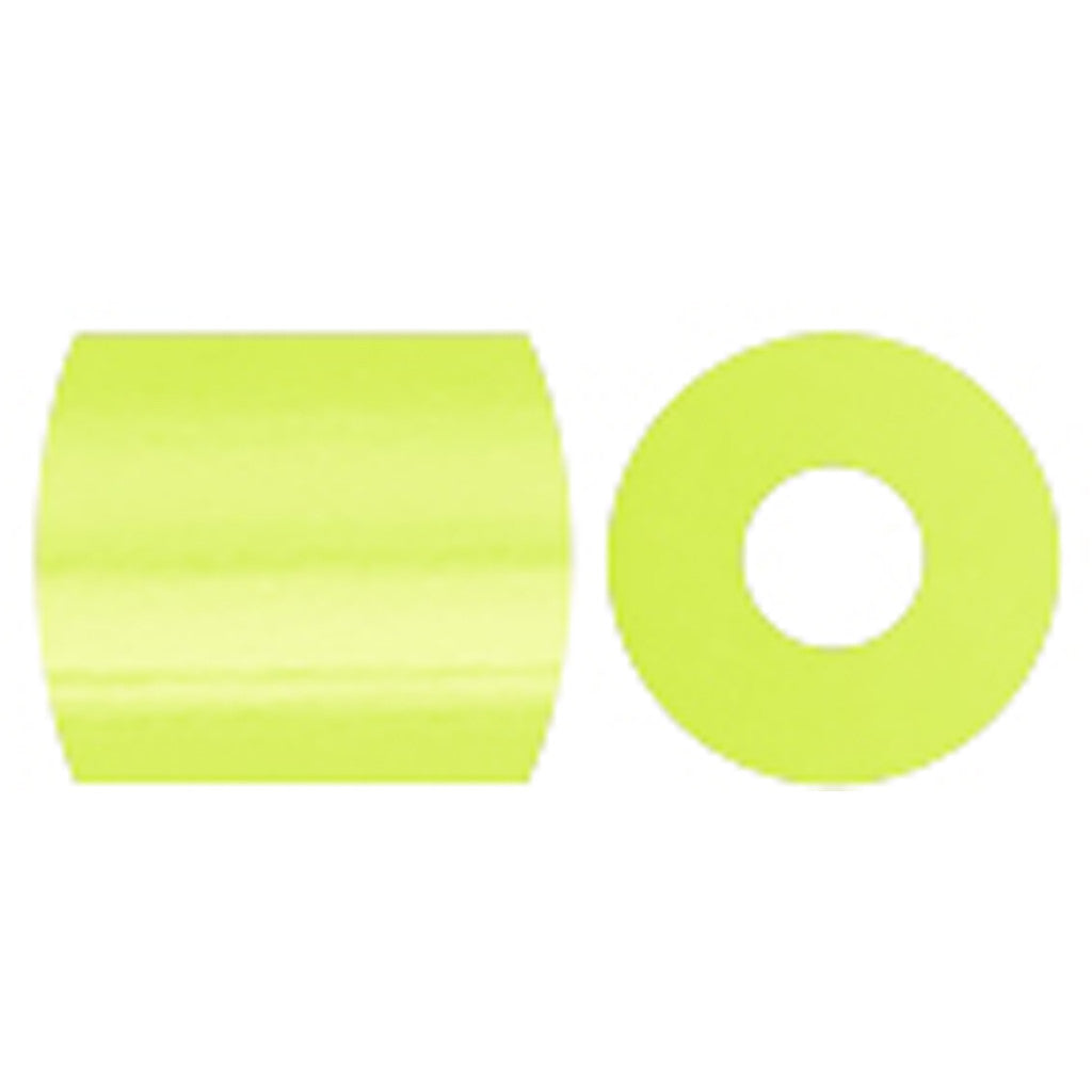 Perline a tubetto, misura 5x5 mm, misura buco 2,5 mm, medium, giallo neon (32223), 1100 pz/ 1 conf. [HOB-751280]