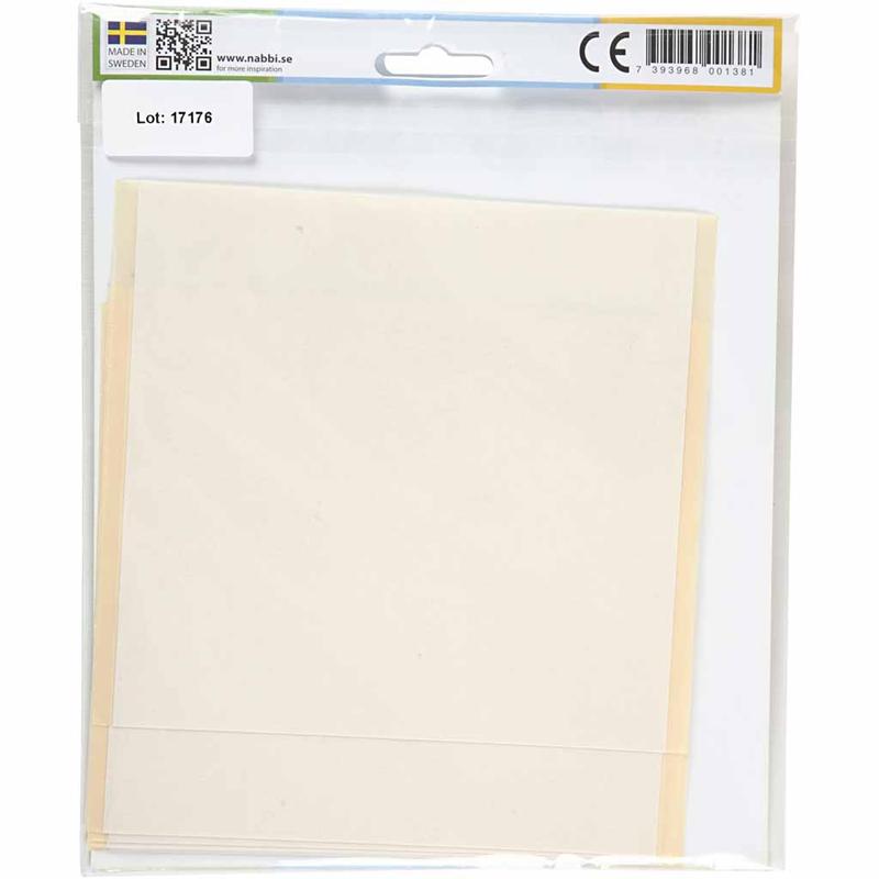 Foglio adesivo, misura 15x15 cm, trasparente, transparent, 8 fgl./ 1 conf. [HOB-75331]