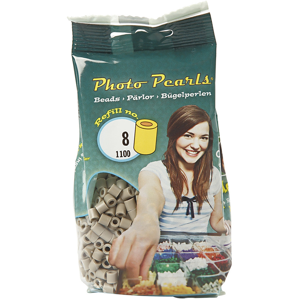 PhotoPearls, misura 5x5 mm, misura buco 2,5 mm, medium, color cenere (8), 1100 pz/ 1 conf. [HOB-755080]