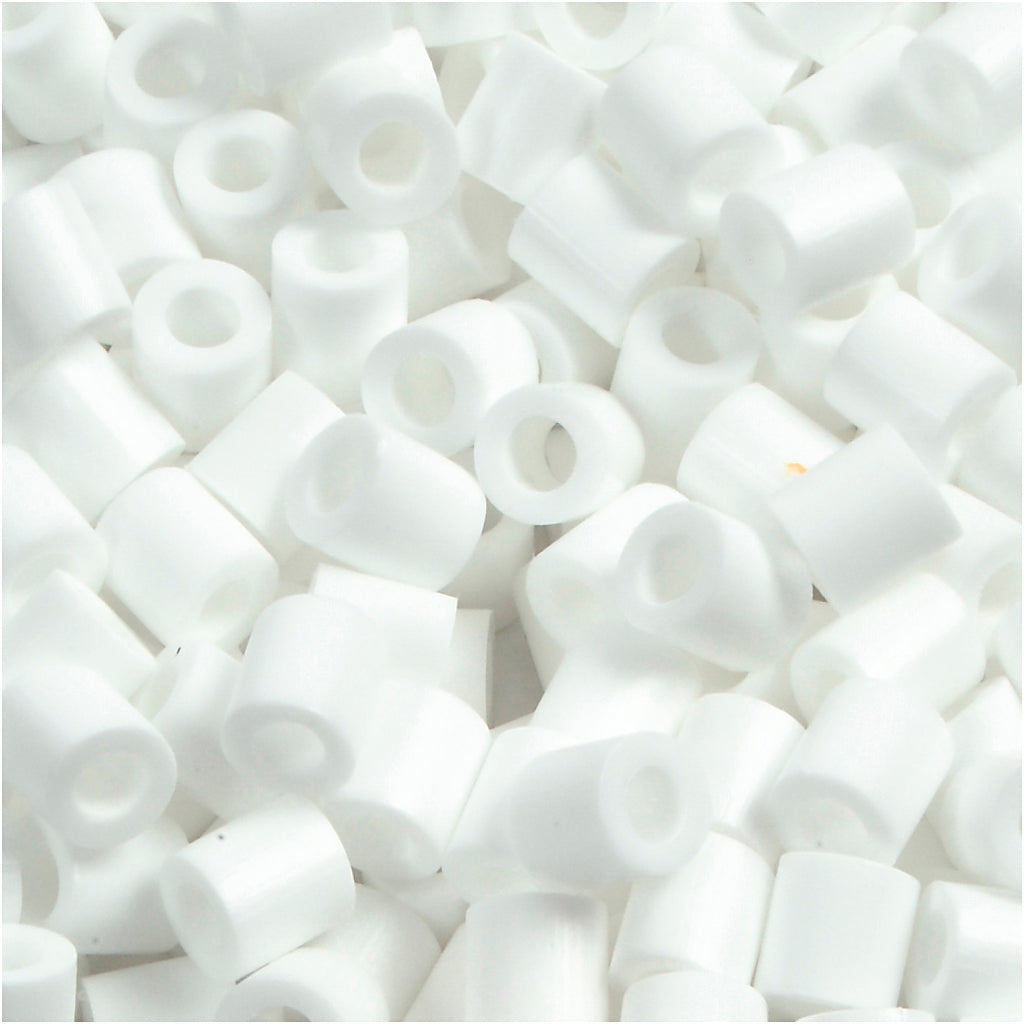 PhotoPearls, size 5x5 mm, hole size 2,5 mm, medium, white (15), 6000 pc