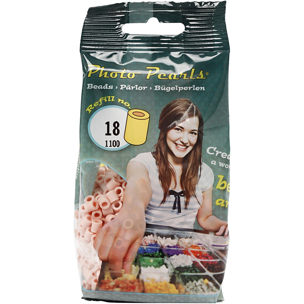 PhotoPearls, misura 5x5 mm, misura buco 2,5 mm, medium, rosato (18), 1100 pz/ 1 conf. [HOB-755180]