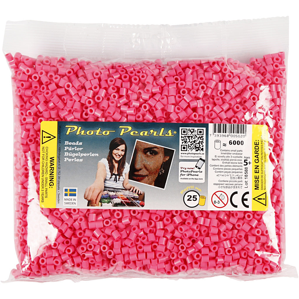 PhotoPearls, misura 5x5 mm, misura buco 2,5 mm, medium, rosa antico (25), 6000 pz/ 1 conf. [HOB-75525]