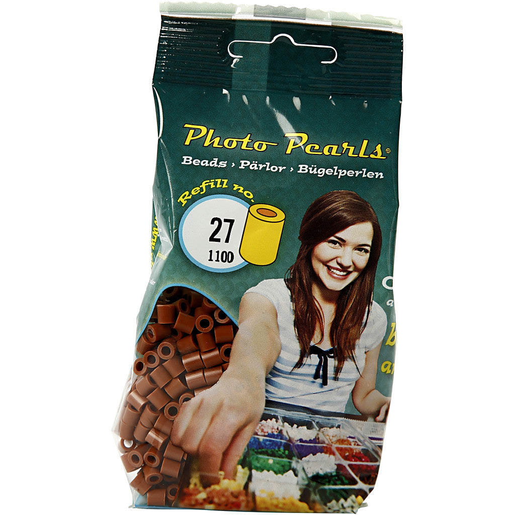 PhotoPearls, misura 5x5 mm, misura buco 2,5 mm, medium, cioccolato (27), 1100 pz/ 1 conf. [HOB-755270]