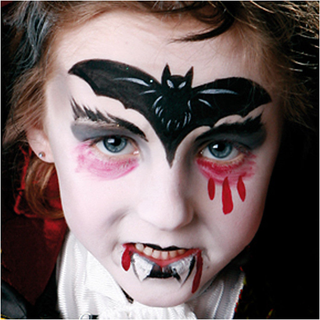 Pittura facciale Eulenspiegel - set tema, dracula, colori asst., 1 set [HOB-76104]