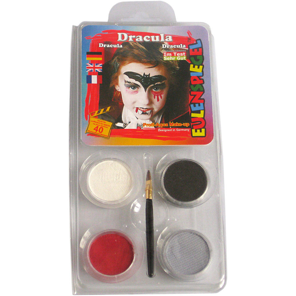 Pittura facciale Eulenspiegel - set tema, dracula, colori asst., 1 set [HOB-76104]