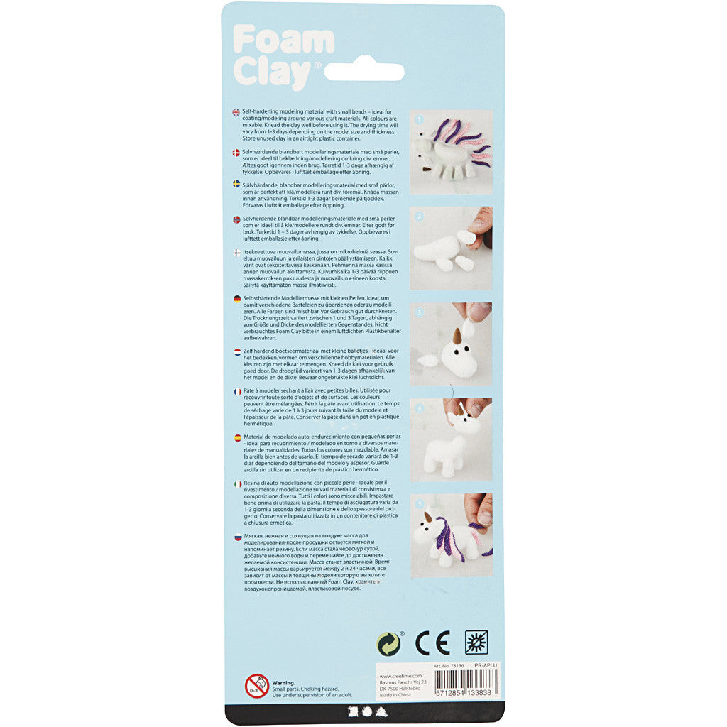 Foam Clay® , glitter,metallico, rosa, viola, bianco, 3x14 g/ 1 conf. [HOB-78136]