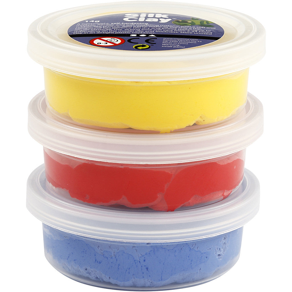 Silk Clay®, blu, rosso, giallo, 3x14 g/ 1 conf. [HOB-78149]