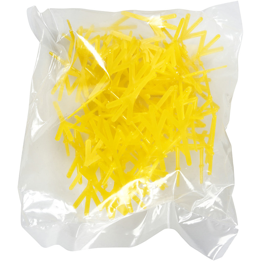 Zampe di gallina, H: 28 mm, L: 37 mm, giallo, 50 pz/ 1 conf. [HOB-78278]