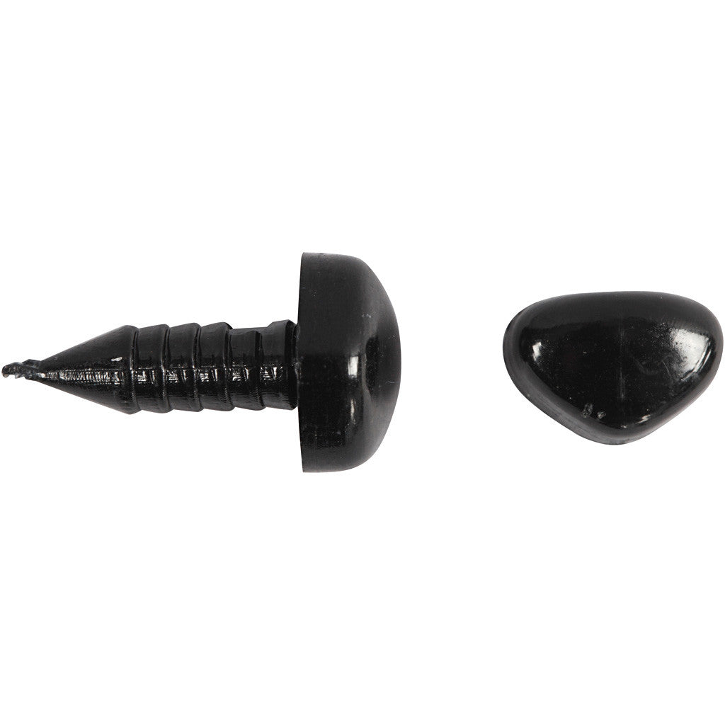 Occhi e musi per la modellazione, diam 3+6 mm, misura 8x6+14x11 mm, nero, 20 set/ 1 conf. [HOB-78281]