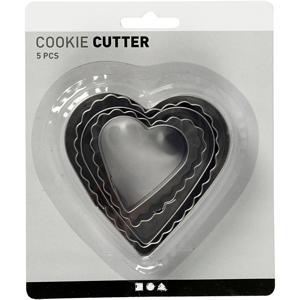 Formine tagliabiscotti, cuore, misura 8 cm, 5 pz/ 1 conf. [HOB-782883]