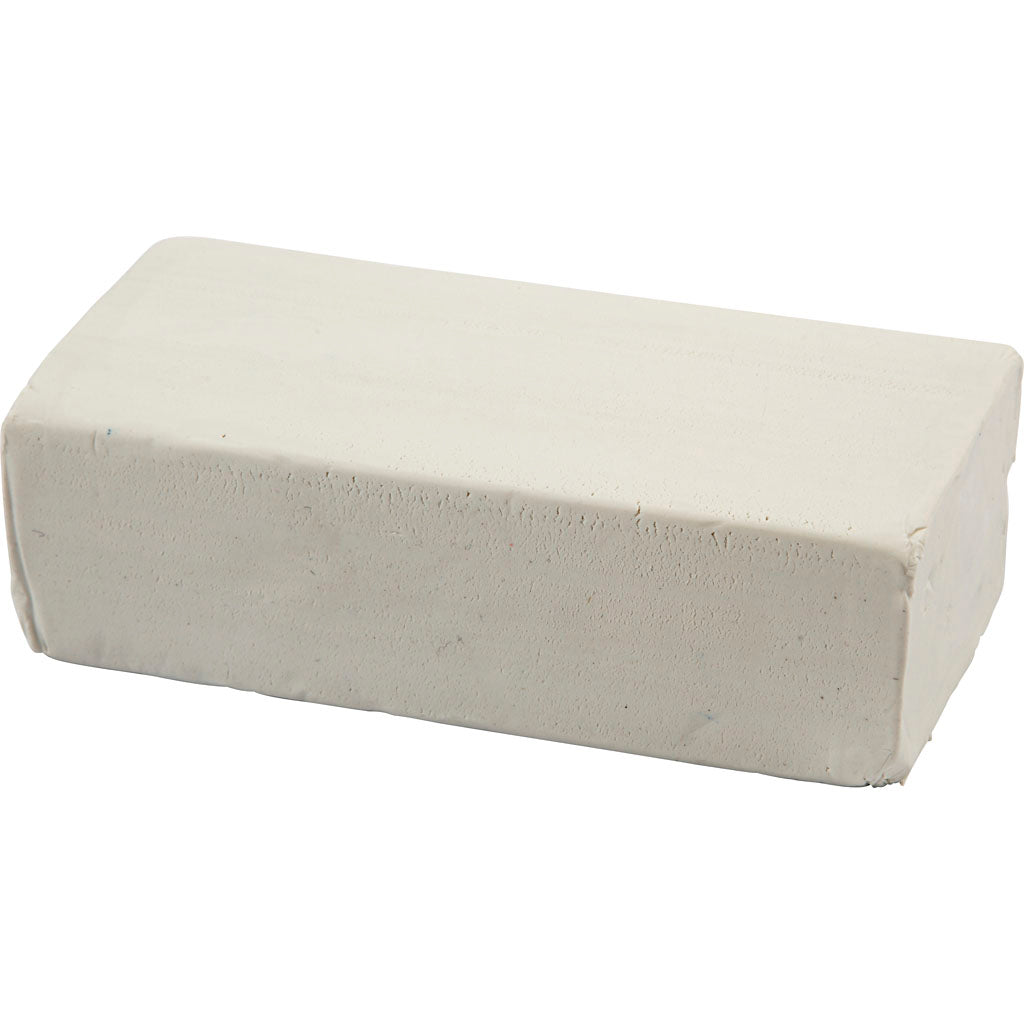 Modelling Clay, size 13x6x4 cm, white, 500 g