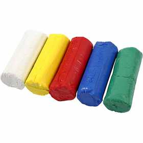 Pasta Modellabile, H: 9,5 cm, colori asst., 5x80 g/ 1 secch. [HOB-78690]