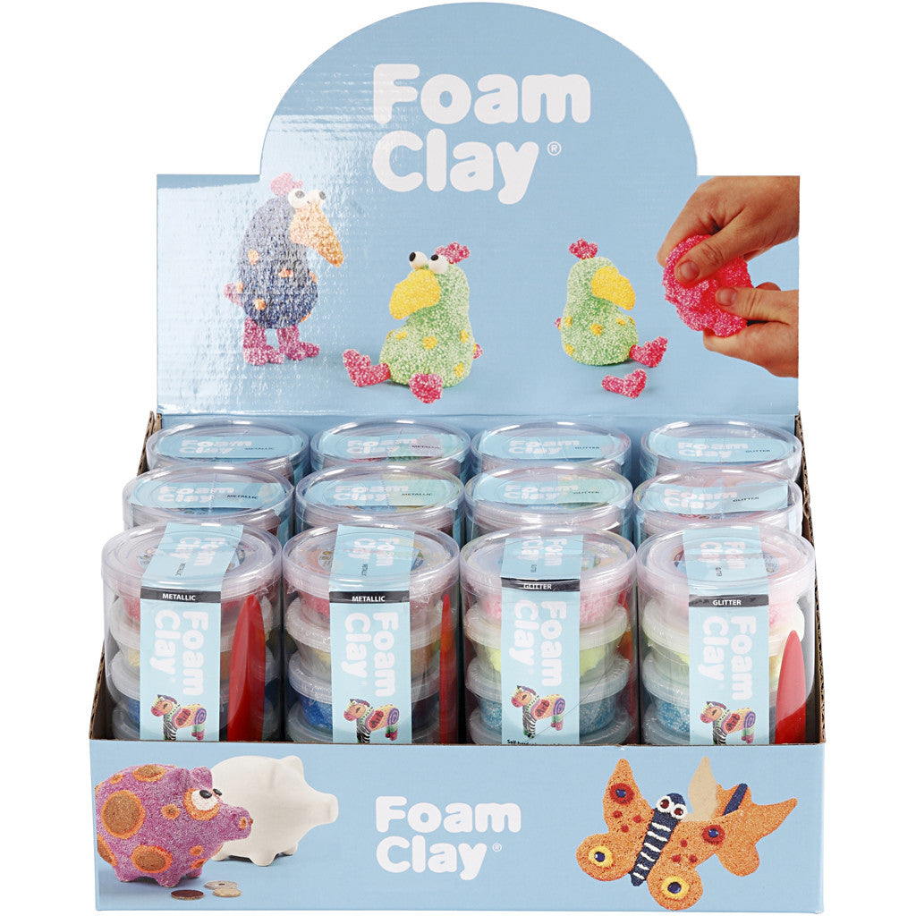Foam Clay® , colori brillanti, colori metallici, 12 set/ 1 conf. [HOB-78720]