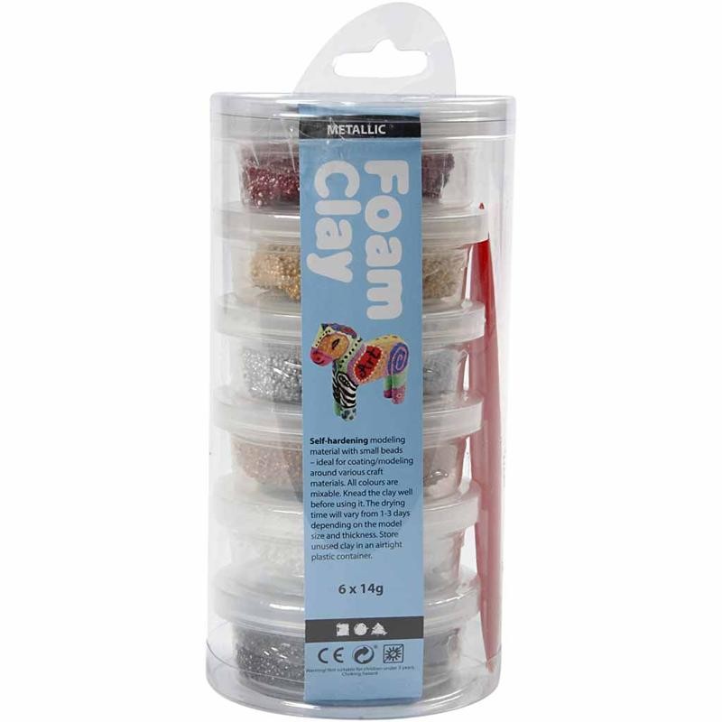Foam Clay® , metallico, armonia marrone, 6x14 g/ 1 conf. [HOB-78810]