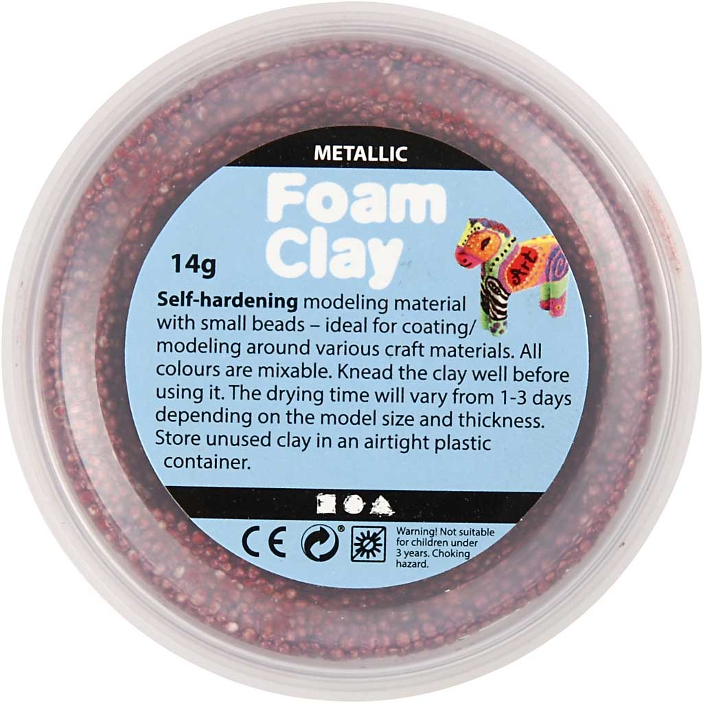 Foam Clay® , metallico, colori forti, 6x14 g/ 1 conf. [HOB-78811]