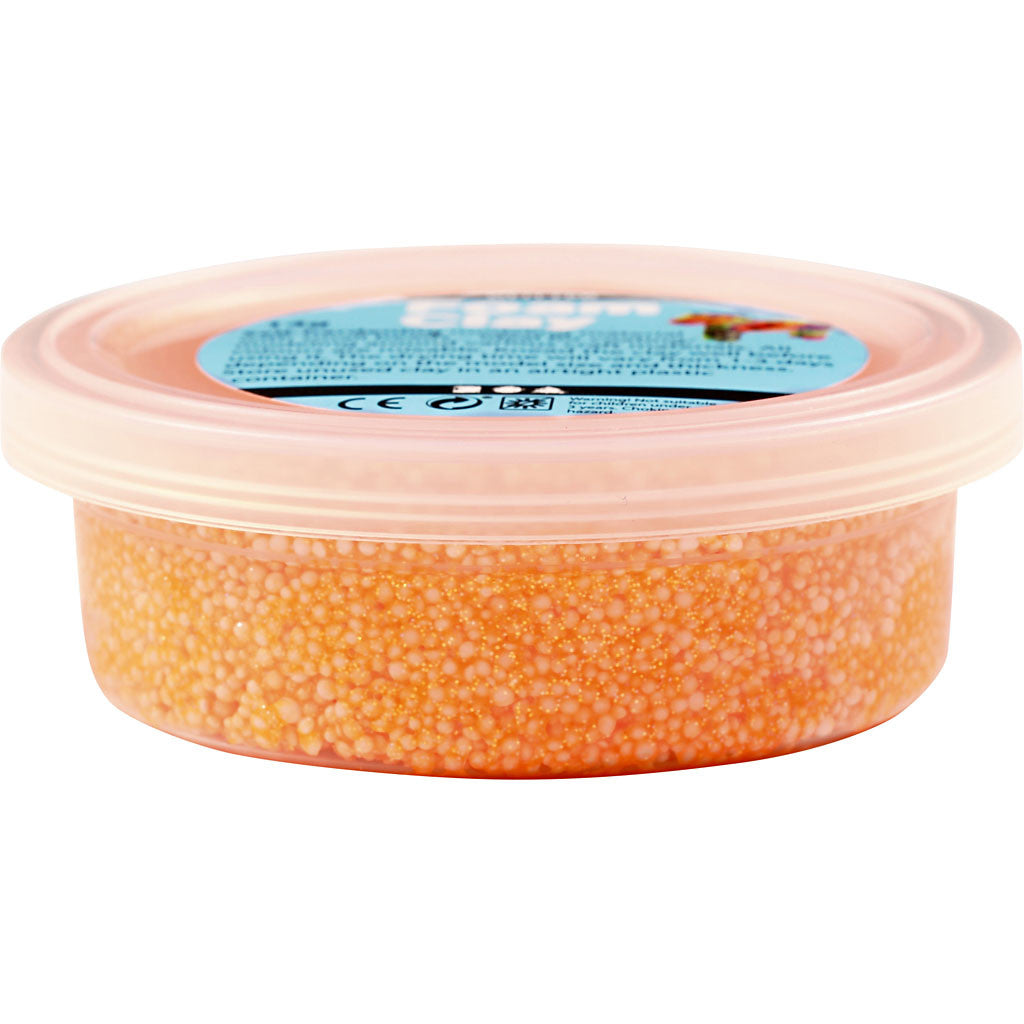 Foam Clay® , glitter, arancio, 35 g/ 1 vasch. [HOB-78863]